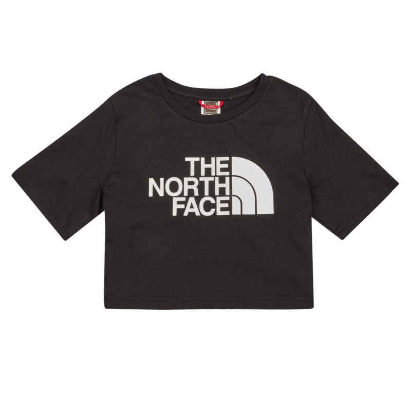 T-shirt The North Face Girls S/S Crop Easy Tee Nero - T-shirt maniche corte Bambina - 1